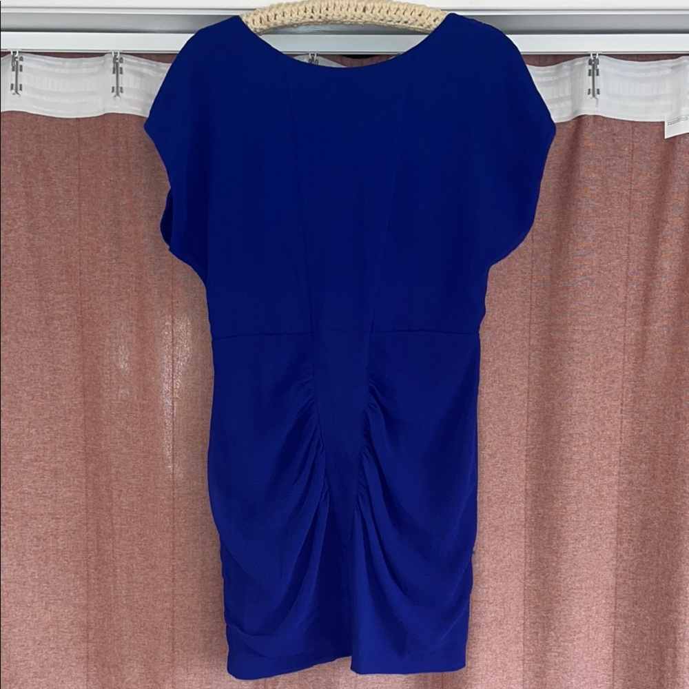 Royal blue backless mini dress
